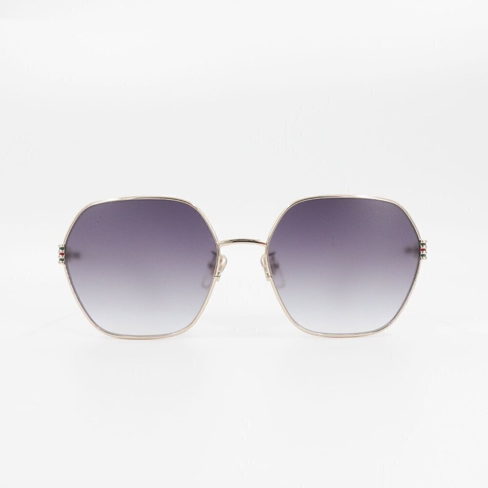 Gucci GG1285 Square Sunglasses Gold Gray OS - Picture 14 of 16